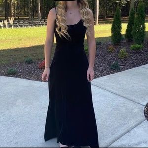 Long Black Velvet Dress